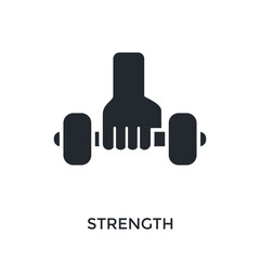 Strength Icon Glyph Style. Vector Illustration For Graphic Design