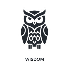 Wisdom Icon Glyph Style. Vector Illustration For Graphic Design