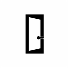 Simple elegant door icon logo design.