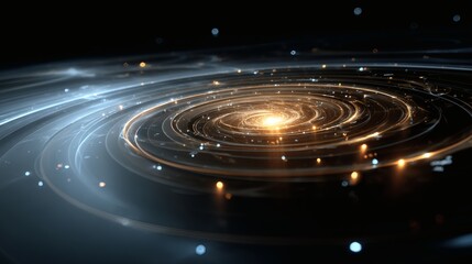 Fototapeta premium Nebula - Like Cosmic Glow with Spiral Light