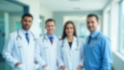 Fototapeta premium abstract blurred image of doctor and many patient at healthcare center or hospital