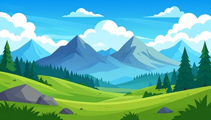 Scenic mountain landscape
