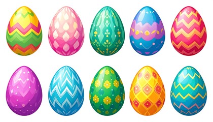 Colorful Easter egg design collection