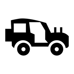millitary vehicle car glyph icon illustration