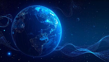 Fototapeta premium Earth in space, digital art