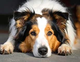 Dog portrait, resting