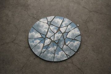 Broken Circular Mirror
