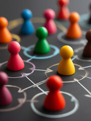 Social Network and Teamwork Concept  Collaboration  Leadership  Business Strategy.