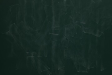 Chalk rubbed out on green chalkboard as background, closeup. Space for text