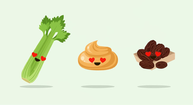 National ants on a log day september 10 discover the healthy snack celery peanut butter and raisins ants on a log recipe and nutritional benefits here vector - Powered by Adobe