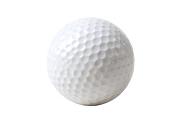 White Golf Ball with Dimples isolated on white transparent background