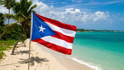 Tropical Beach Scene With Puerto