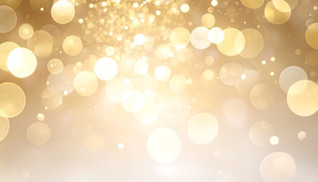 Elegant abstract background of shimmering golden bokeh lights and sparkling glitter dust for a luxurious and festive design concept
