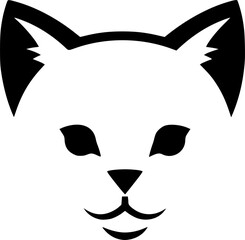 Fototapeta premium Cat Face Svg, Cute Cat Face Silhouette, Kitten Face Svg, Cat Face Vector, Cat Face Silhouette, Kitty Face Svg, Cute Cat Face Svg.
