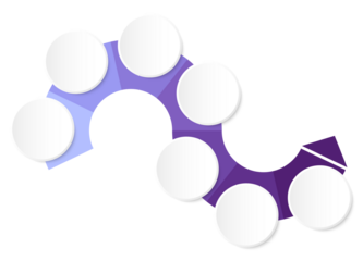 Basic infographic template 7 steps.