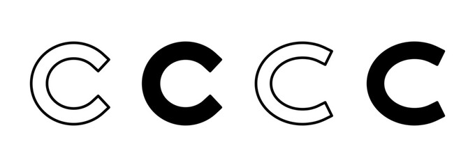 Fototapeta premium Copyright icon vector. copyright sign and symbol