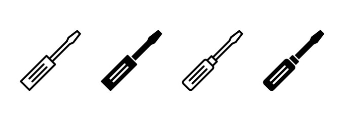 Screwdriver icon vector.tools sign and symbol