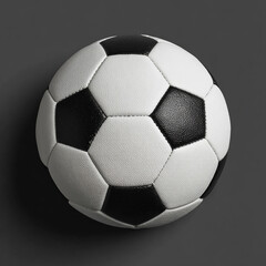 Classic black and white soccer ball isolated on white background