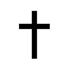 Striking simple cross design, perfect for religious themes and spiritual symbolism isolated on white or transparent background. PNG