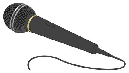 Studio Microphone Isolated on White Background.