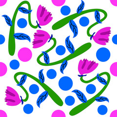 beautiful seamless pattern with floral circles, decorative ornaments, and artistic hand-drawn details. Perfect for cards, elegant decorations, and vector artwork that combines beauty with creativity