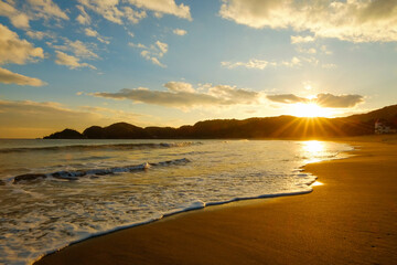 伊豆　弓ヶ浜　夕暮れ