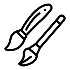 paint brush Line Icon