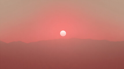 Dreamy abstract background of the rising sun at sunrise
