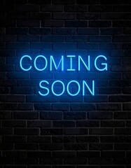 Obraz premium Neon sign on dark brick wall says 