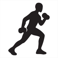 gym vector silhouette