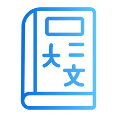 Fototapeta premium dictionary book Gradient icon