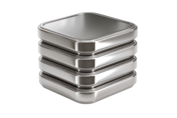 Stack of metallic cubes