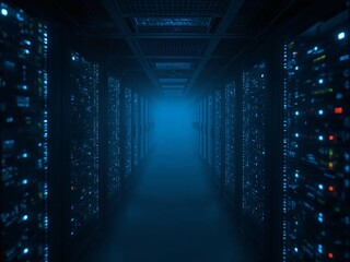 Server Room Data Center Corridor