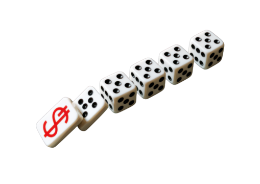 Dice with a dollar sign