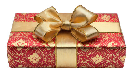 Gift box with gold ribbon