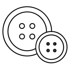 Sewing Buttons Outline Vector – Fashion Accessories Icon