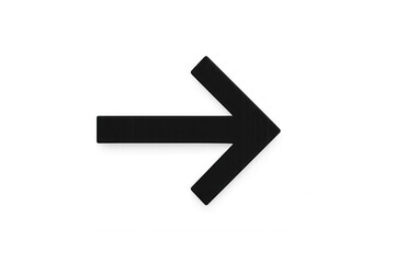 Black directional arrow pointing rightward, highlighting navigation or progression against transparent backdrop