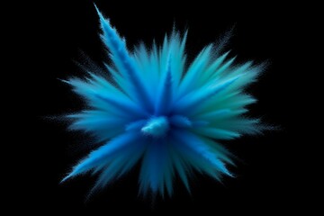 Obraz premium Abstract Blue and Teal Powder Explosion