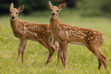 Fawn, White tailed Deer Odocoileus virginianus wildlife photography