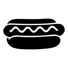 Delicious Hot Dog with Mustard on a Bun