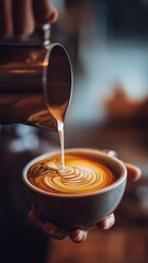 pouring milk into a glass