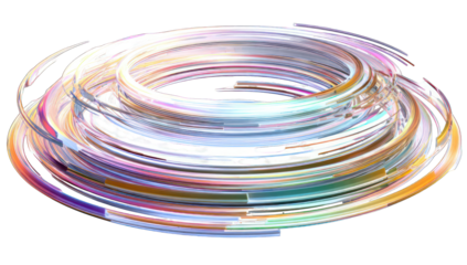 Abstract swirling rings of color