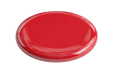 Glossy red oval button
