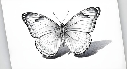 Fototapeta premium butterfly on white background