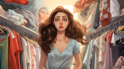 young women shopping in mall