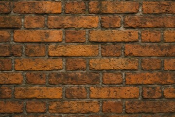 Naklejka premium Weathered brick wall texture with rich terracotta colors and natural aging patterns