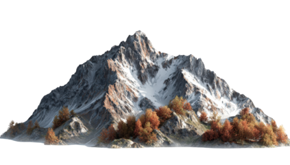 Mountain peak with autumnal foliage