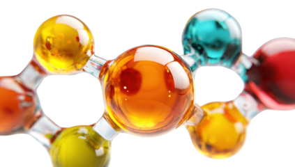 Colorful molecular structure