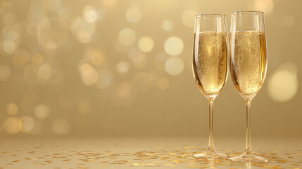 two glasses of champagne