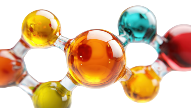 Colorful molecular structure